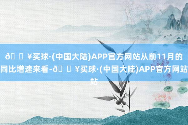 🔥买球·(中国大陆)APP官方网站从前11月的同比增速来看-🔥买球·(中国大陆)APP官方网站