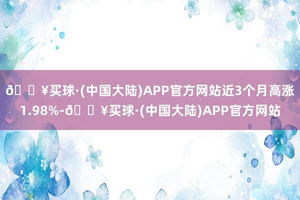 🔥买球·(中国大陆)APP官方网站近3个月高涨1.98%-🔥买球·(中国大陆)APP官方网站
